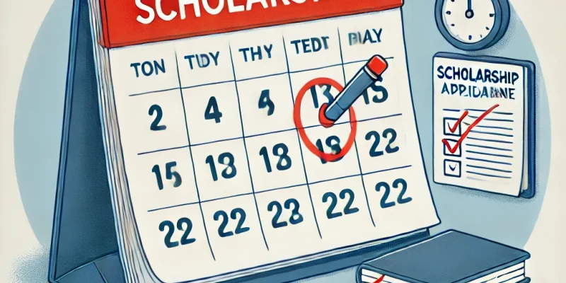 Kalender yang memperlihatkan deadline beasiswa unggulan