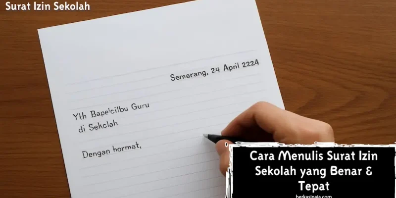 Cara Menulis Surat Izin Sekolah yang Benar & Tepat