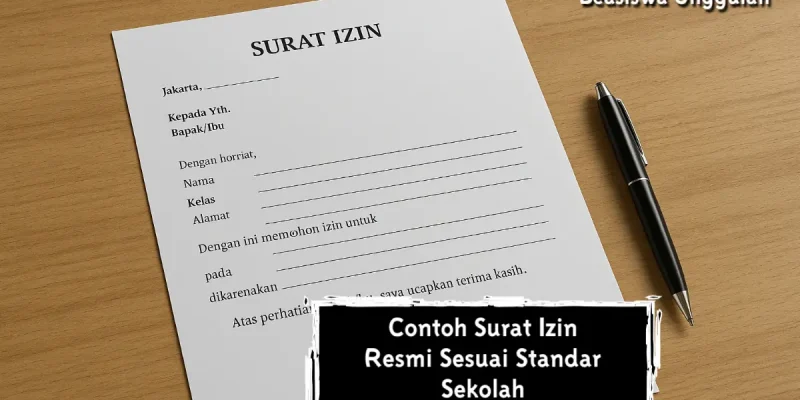 Contoh Surat Izin Resmi Sesuai Standar Sekolah