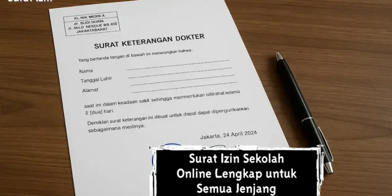 Surat Izin Sekolah Online Lengkap untuk Semua Jenjang