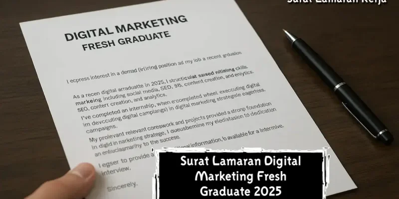 Surat Lamaran Digital Marketing Fresh Graduate 2025