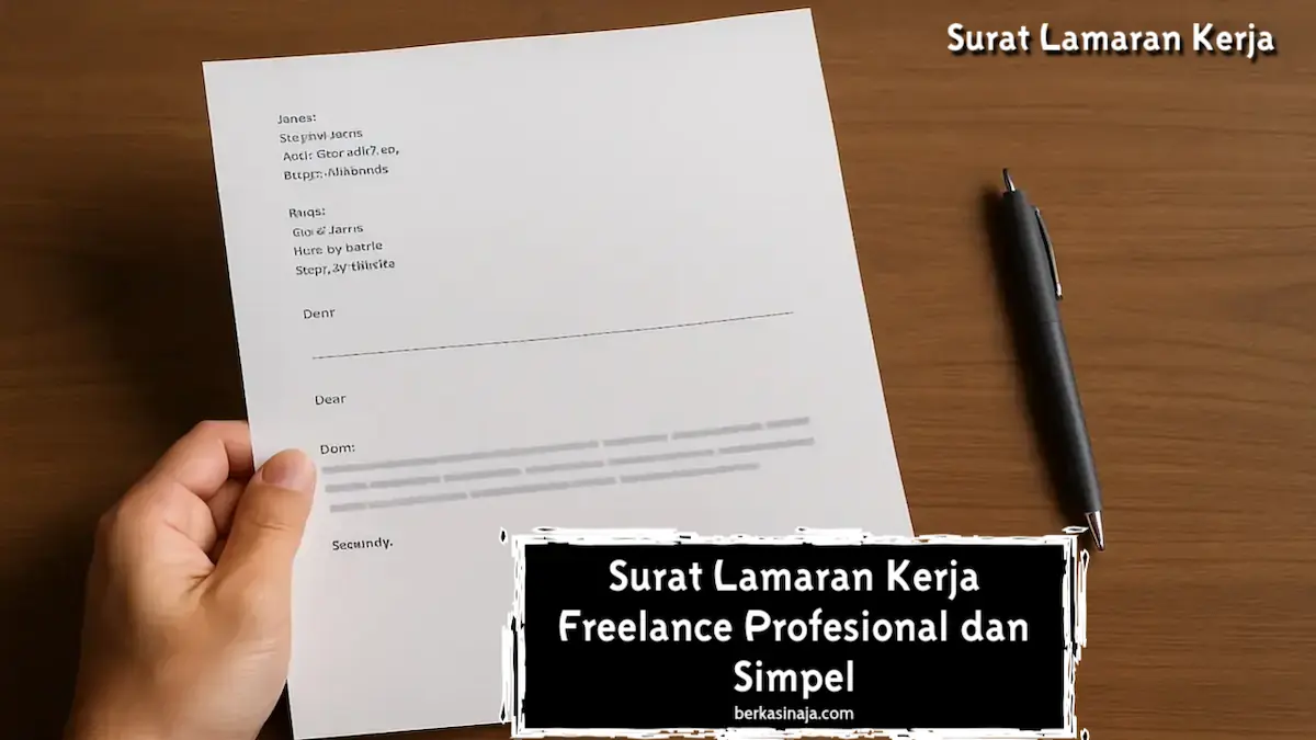 Surat Lamaran Kerja Freelance Profesional dan Simpel