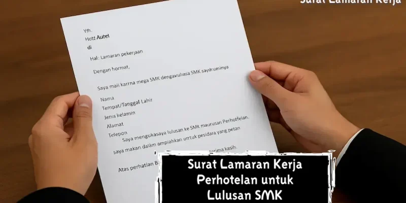 Surat Lamaran Kerja Perhotelan untuk Lulusan SMK
