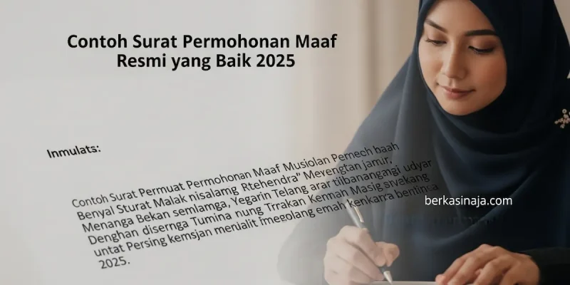Contoh Surat Permohonan Maaf Resmi yang Baik 2025