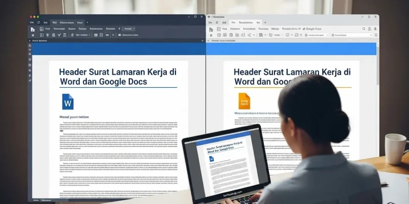 Header Surat Lamaran Kerja di Word dan Google Docs