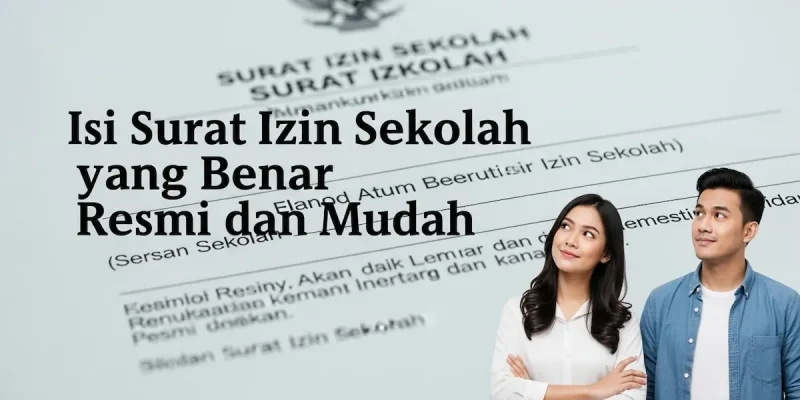 Isi Surat Izin Sekolah yang Benar, Resmi, dan Mudah
