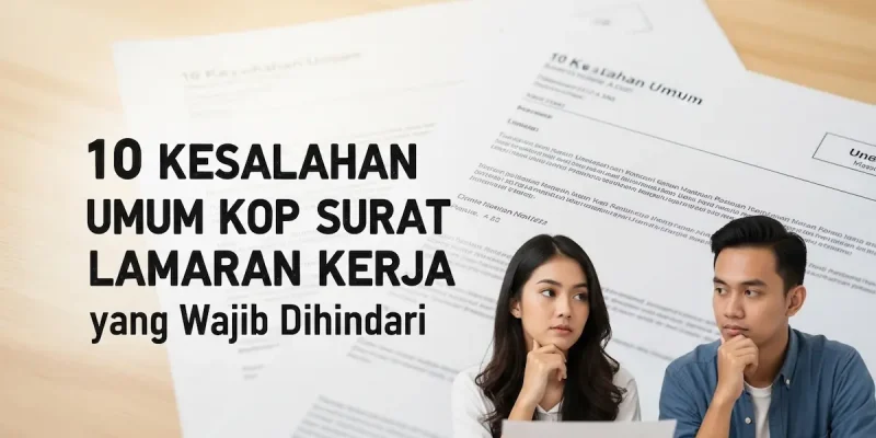 Kesalahan Umum Surat Lamaran Kerja yang Wajib Dihindari