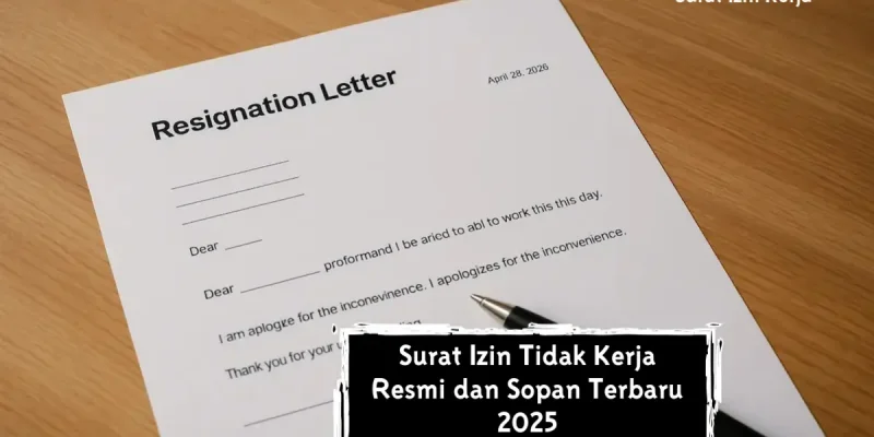 Surat Izin Tidak Kerja Resmi dan Sopan Terbaru 2025