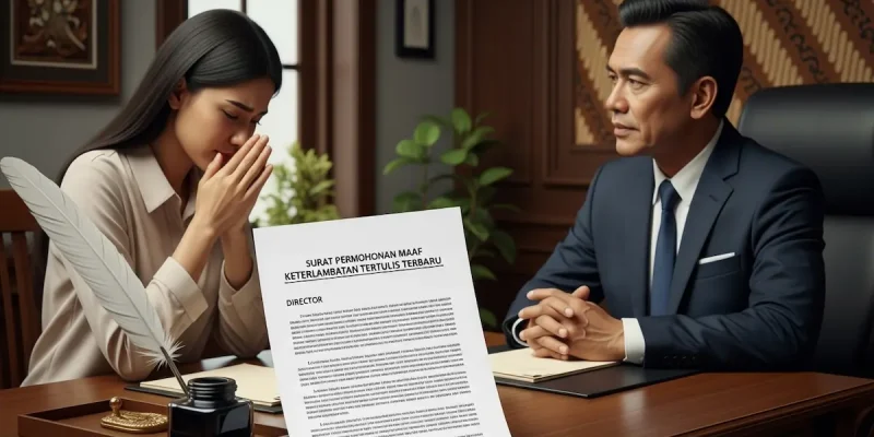 Surat Permohonan Maaf Keterlambatan Tertulis Terbaru