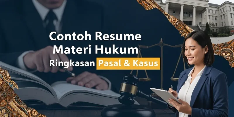 Contoh Resume Materi Hukum Ringkasan Pasal & Kasus