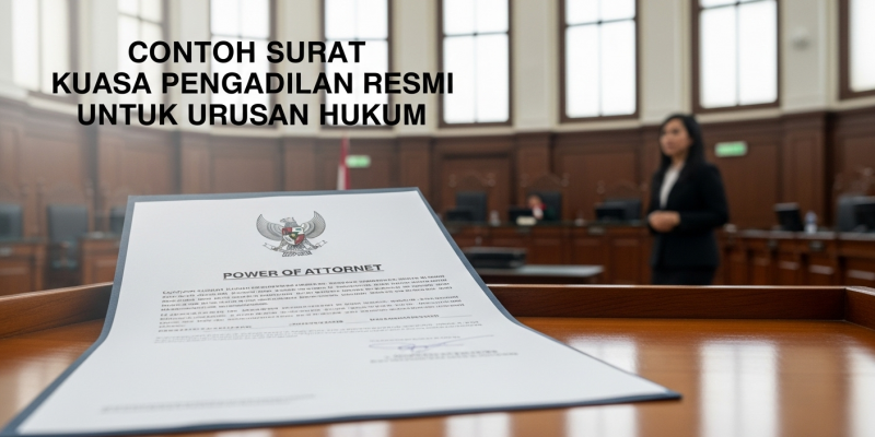 Contoh Surat Kuasa Pengadilan Resmi untuk Urusan Hukum