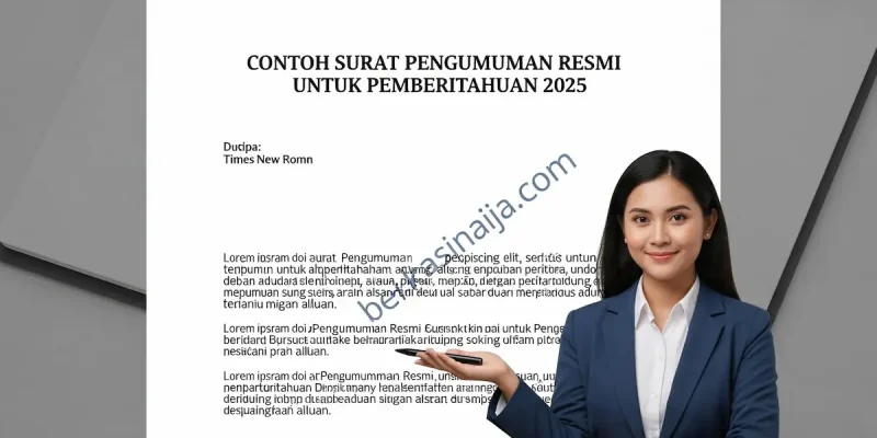 Contoh Surat Pengumuman Resmi untuk Pemberitahuan 2025