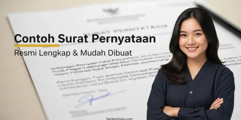 Contoh Surat Pernyataan Resmi Lengkap & Mudah Dibuat