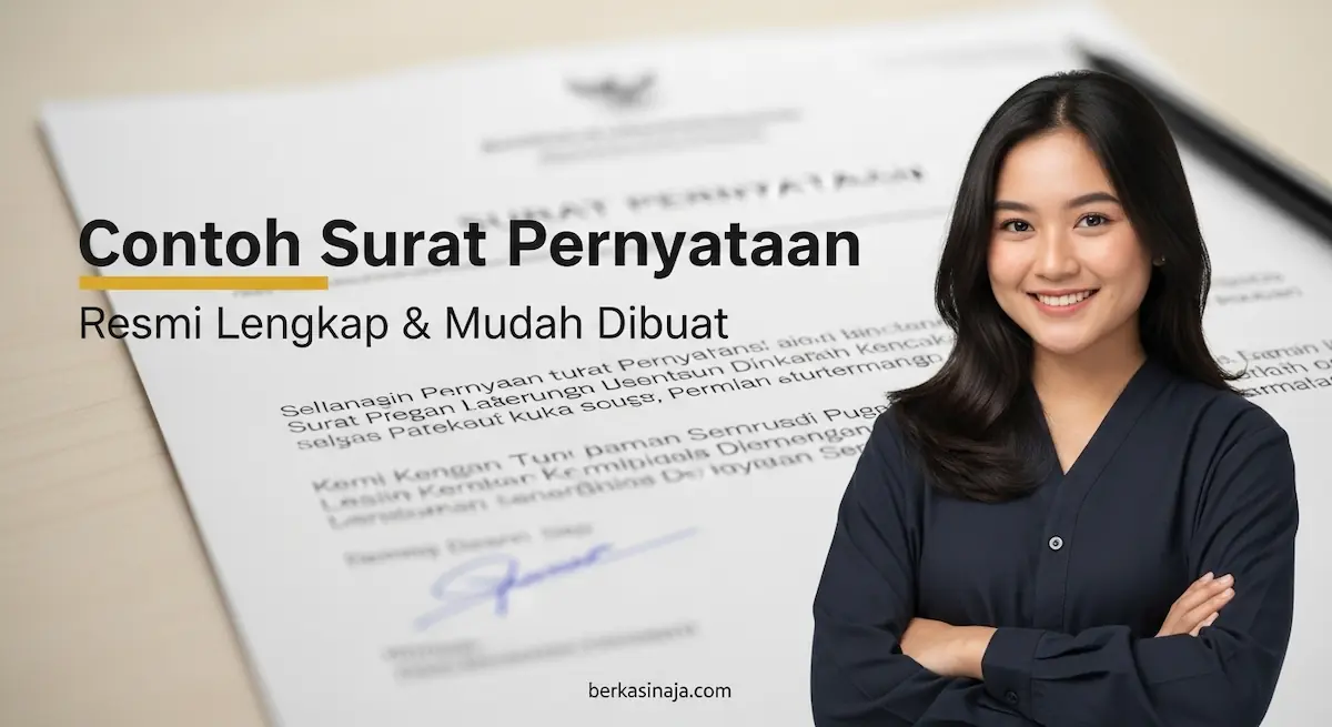 Contoh Surat Pernyataan Resmi Lengkap Mudah Dibuat