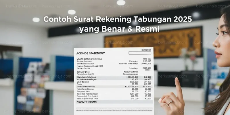 Contoh Surat Rekening Tabungan 2025 yang Benar & Resmi
