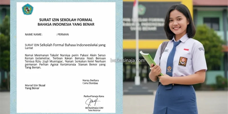 Surat Izin Sekolah Formal Bahasa Indonesia yang Benar