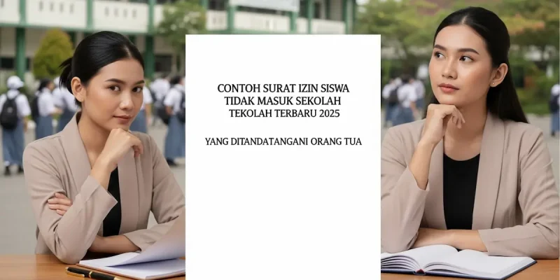 Surat Izin Siswa Terbaru 2025 yang Ditandatangani Orang Tua