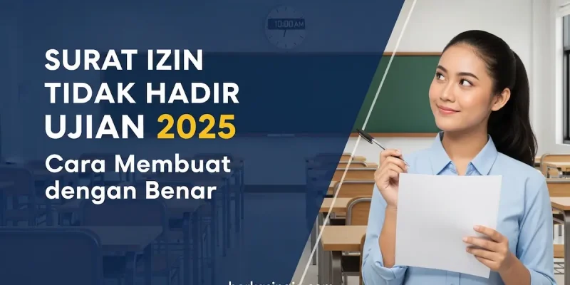 Surat Izin Tidak Hadir Ujian 2025 Cara Membuat dengan Benar
