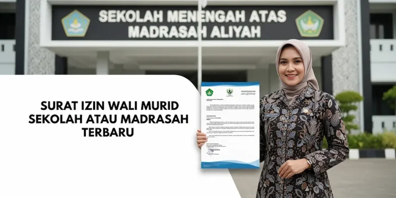 Surat Izin Wali Murid Sekolah atau Madrasah Terbaru
