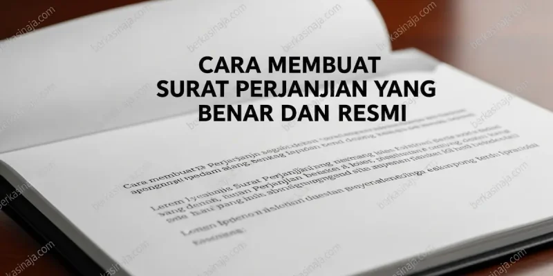Cara Membuat Surat Perjanjian yang Benar dan Resmi