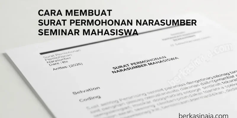 Cara Membuat Surat Permohonan Narasumber Seminar Mahasiswa