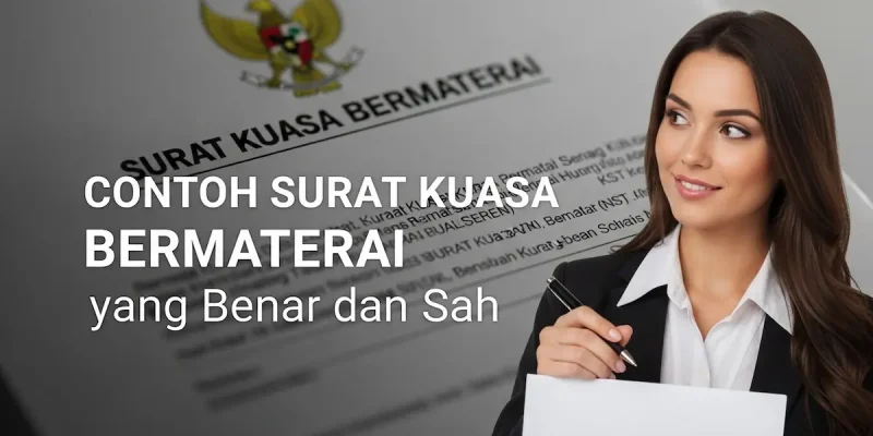Contoh Surat Kuasa Bermaterai yang Benar dan Sah