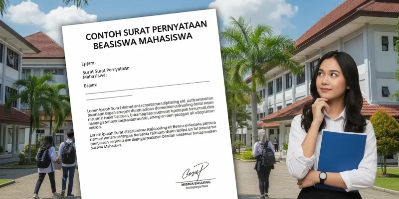 Contoh Surat Pernyataan Beasiswa Mahasiswa