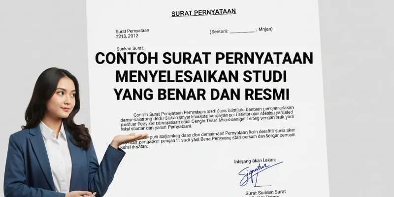 Contoh Surat Pernyataan Menyelesaikan Studi yang Benar dan Resmi