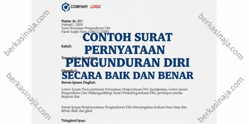Contoh Surat Pernyataan Pengunduran Diri Secara Baik dan Benar