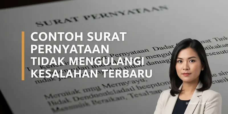 Contoh Surat Pernyataan Tidak Mengulangi Kesalahan Terbaru