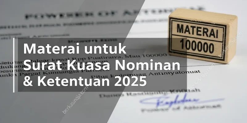 Materai untuk Surat Kuasa Nominal & Ketentuan 2025