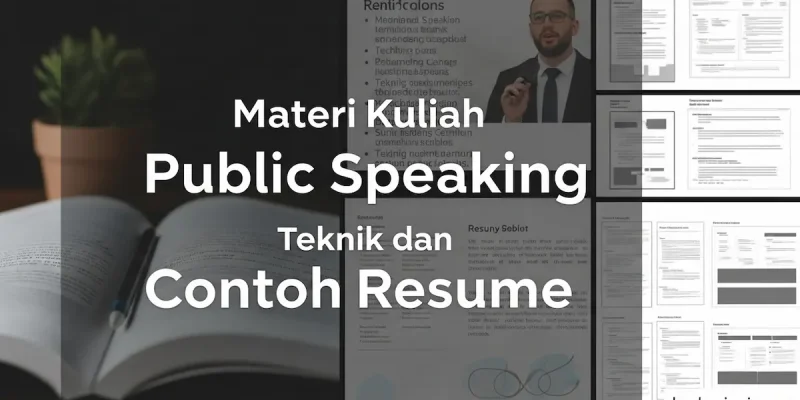 Materi Kuliah Public Speaking Teknik dan Contoh Resume