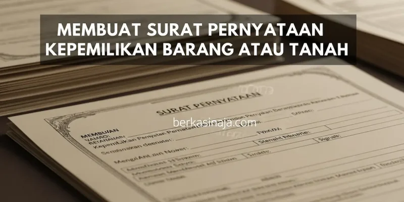 Membuat Surat Pernyataan Kepemilikan Barang atau Tanah
