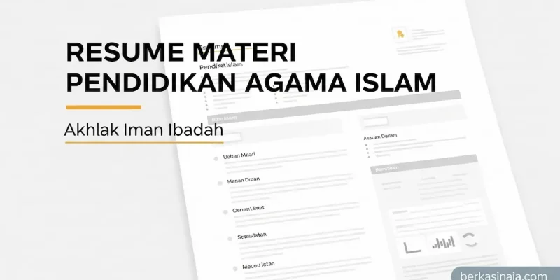 Resume Materi Pendidikan Agama Islam Akhlak Iman Ibadah