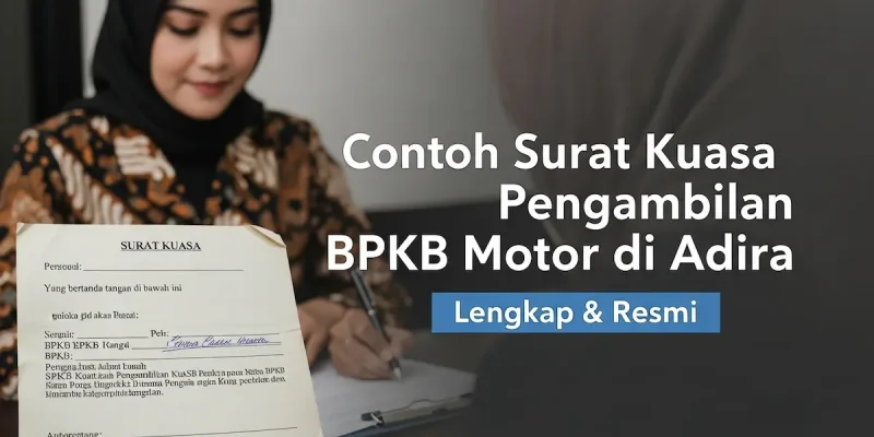 Surat Kuasa Ambil BPKB Motor Adira Lengkap & Resmi