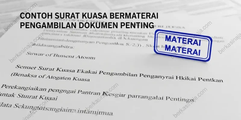 Surat Kuasa Bermaterai Pengambilan Dokumen Penting