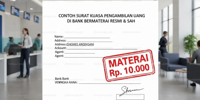 Surat Kuasa Pengambilan Uang Bermaterai Resmi & Sah