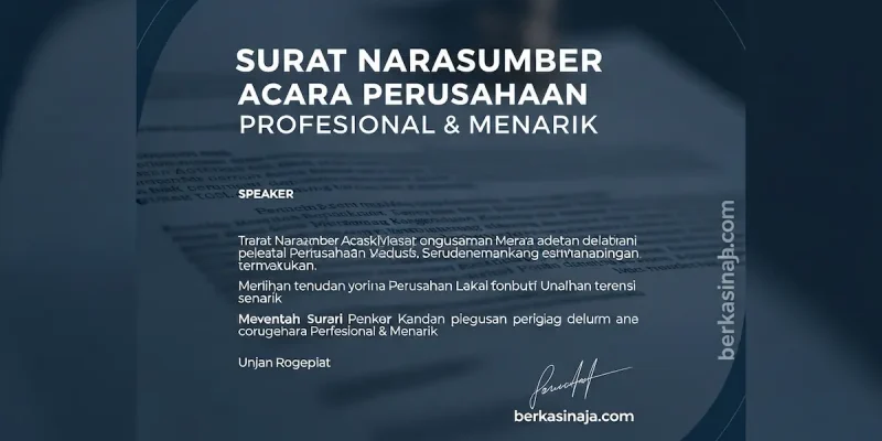 Surat Narasumber Acara Perusahaan Profesional & Menarik