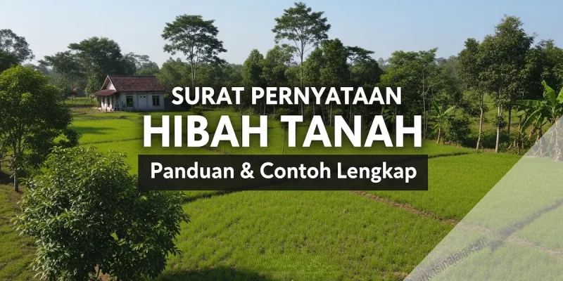 Surat Pernyataan Hibah Tanah Panduan & Contoh Lengkap