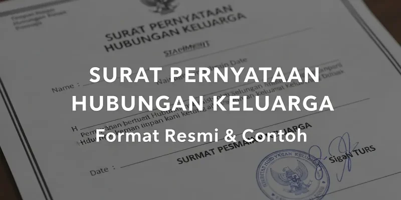 Surat Pernyataan Hubungan Keluarga Format Resmi & Contoh