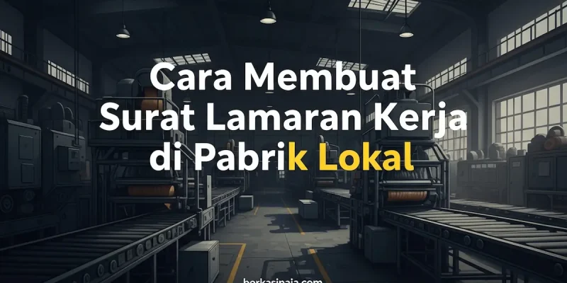 Cara Membuat Surat Lamaran Kerja di Pabrik Lokal