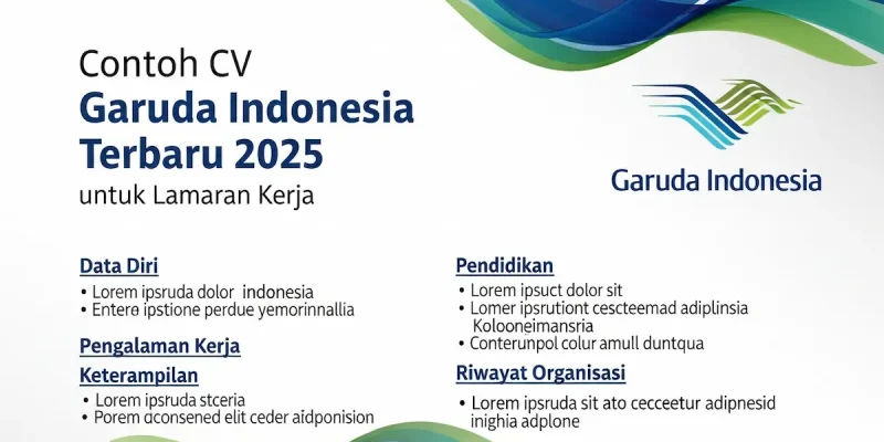 Contoh CV Garuda Indonesia Terbaru 2025 untuk Lamaran Kerja
