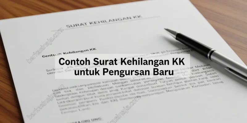 Contoh Surat Kehilangan KK untuk Pengurusan Baru
