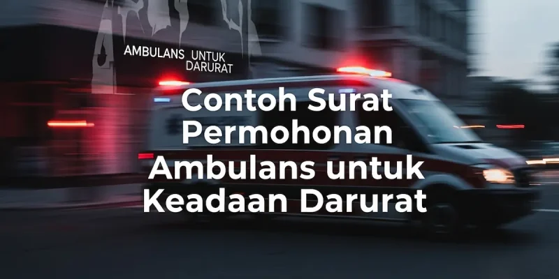 Contoh Surat Permohonan Ambulans untuk Keadaan Darurat