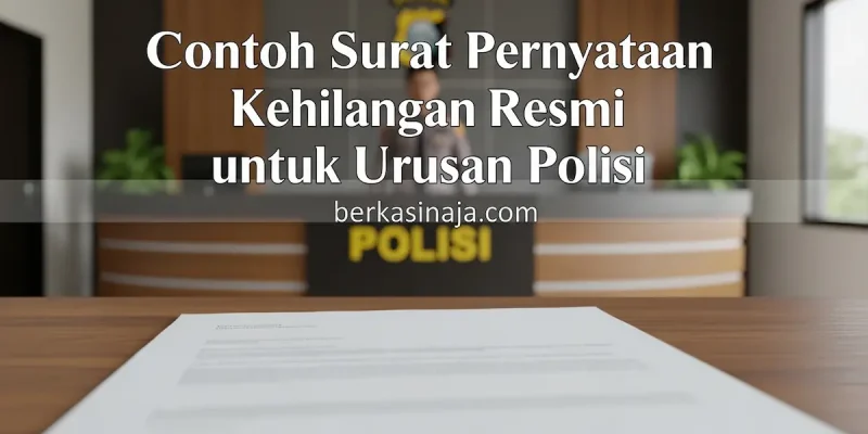 Contoh Surat Pernyataan Kehilangan Resmi untuk Urusan Polisi