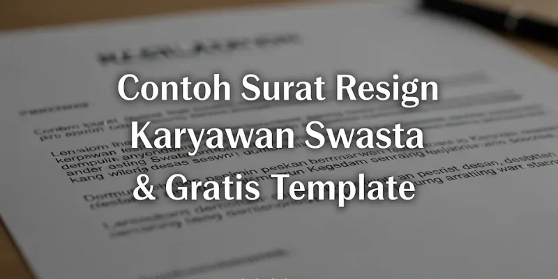 Contoh Surat Resign Karyawan Swasta & Gratis Template