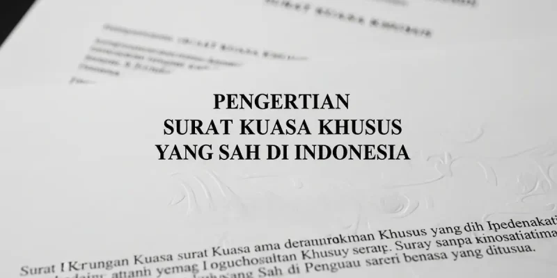 Pengertian Surat Kuasa Khusus yang Sah di Indonesia