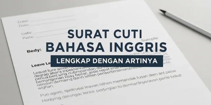 Surat Cuti Bahasa Inggris Lengkap dengan Artinya