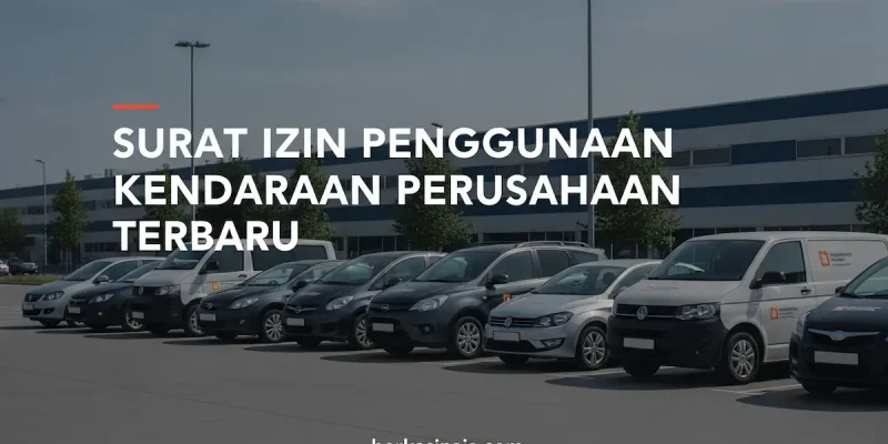 Surat Izin Penggunaan Kendaraan Perusahaan Terbaru