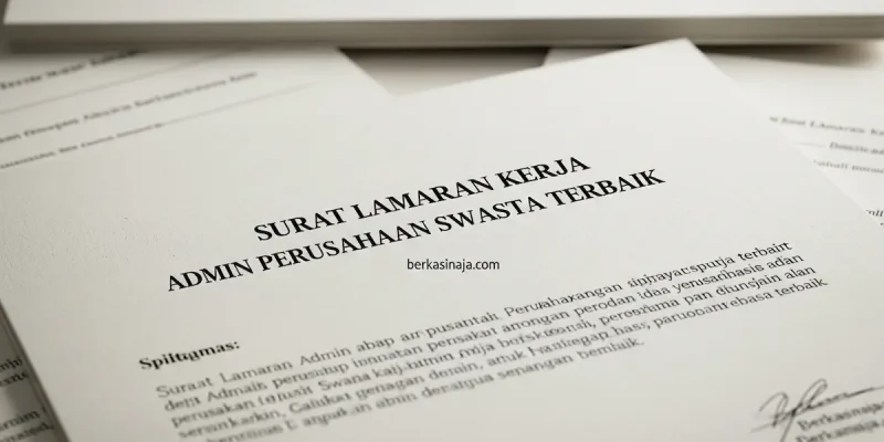 Surat Lamaran Kerja Admin Perusahaan Swasta Terbaik